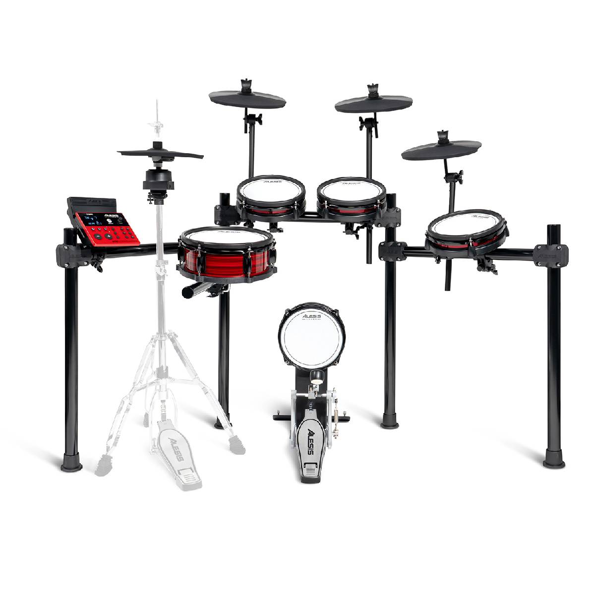Alesis Nitro Ultimate Kit 9-Piece Professional Electronic Drum Kit w/ Stand-Mounted Hi-Hat & Bluetooth