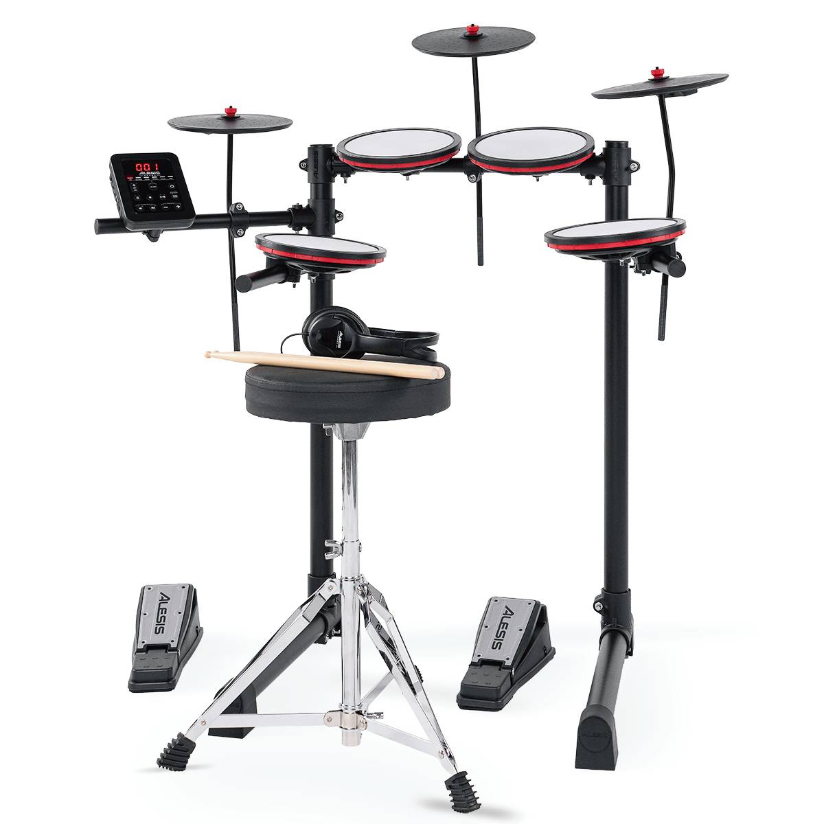 Alesis Turbo Max Electronic Drum Kit 7-Piece w/ Mesh Heads & Bluetooth