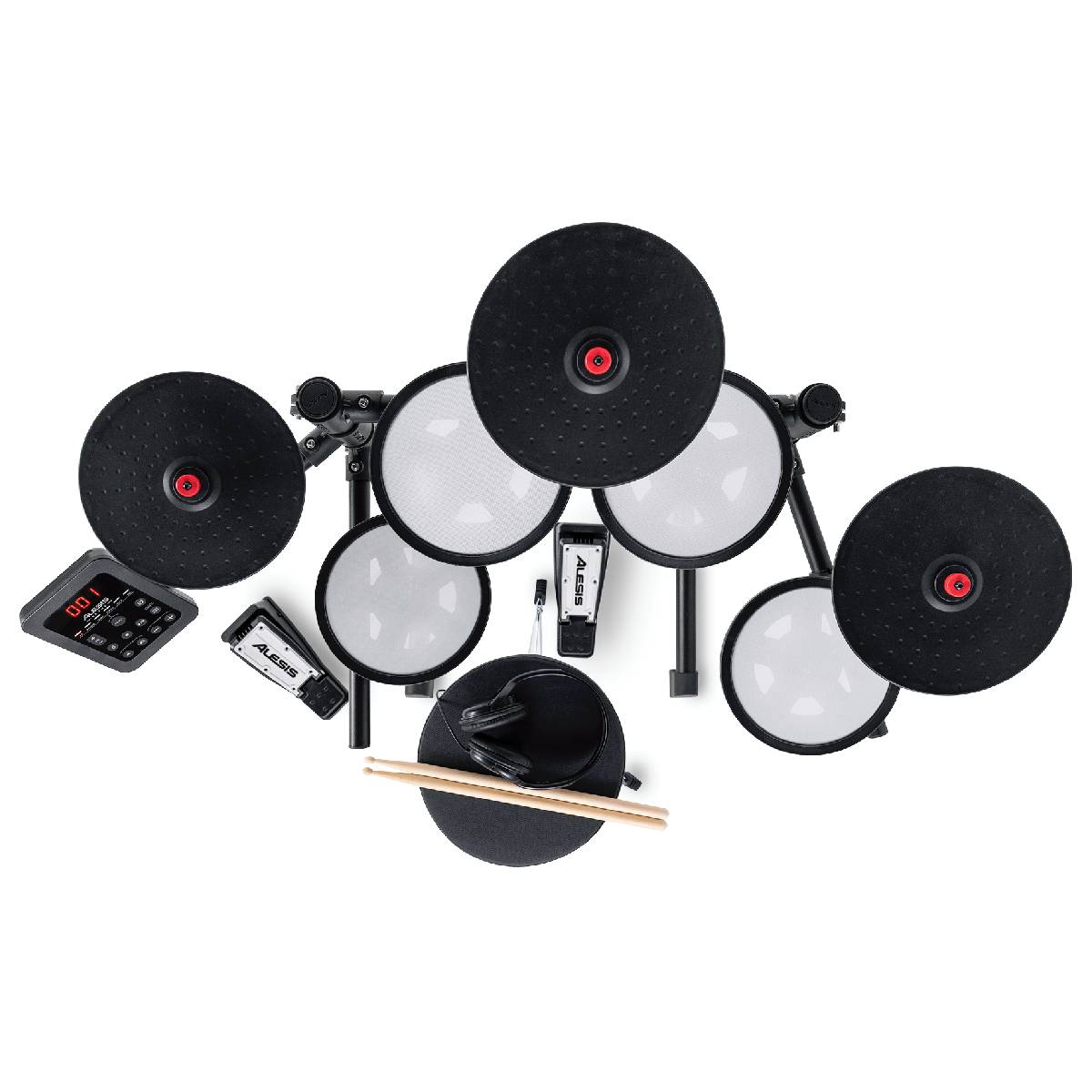 Alesis Turbo Max Electronic Drum Kit 7-Piece w/ Mesh Heads & Bluetooth
