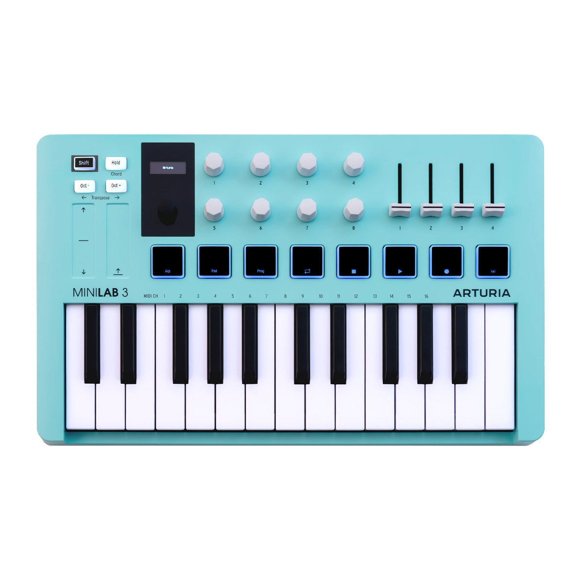Arturia MiniLab MK3 MIDI Keyboard 25 Key - Aquamarine