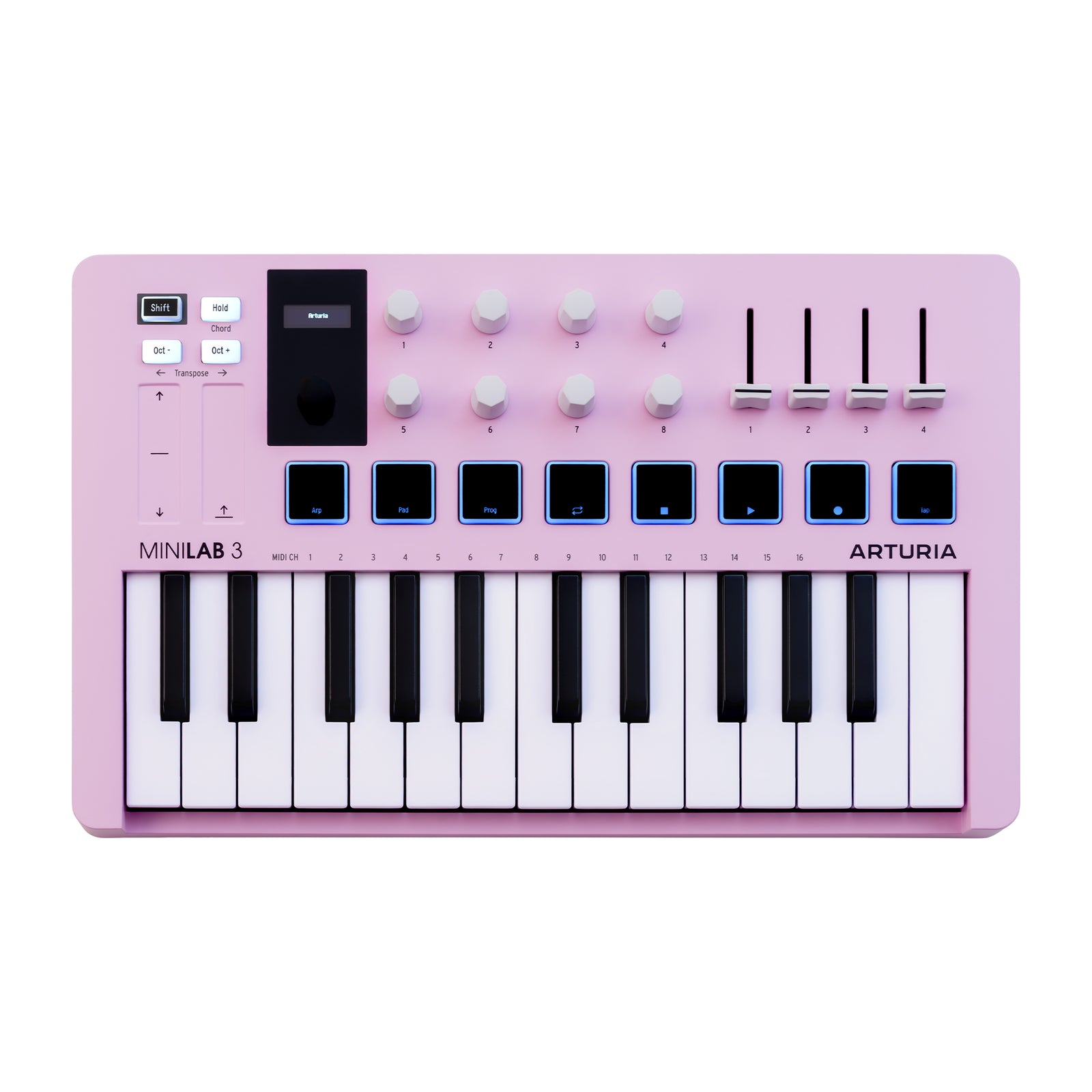 Arturia MiniLab MK3 MIDI Keyboard 25 Key - Rose Quartz