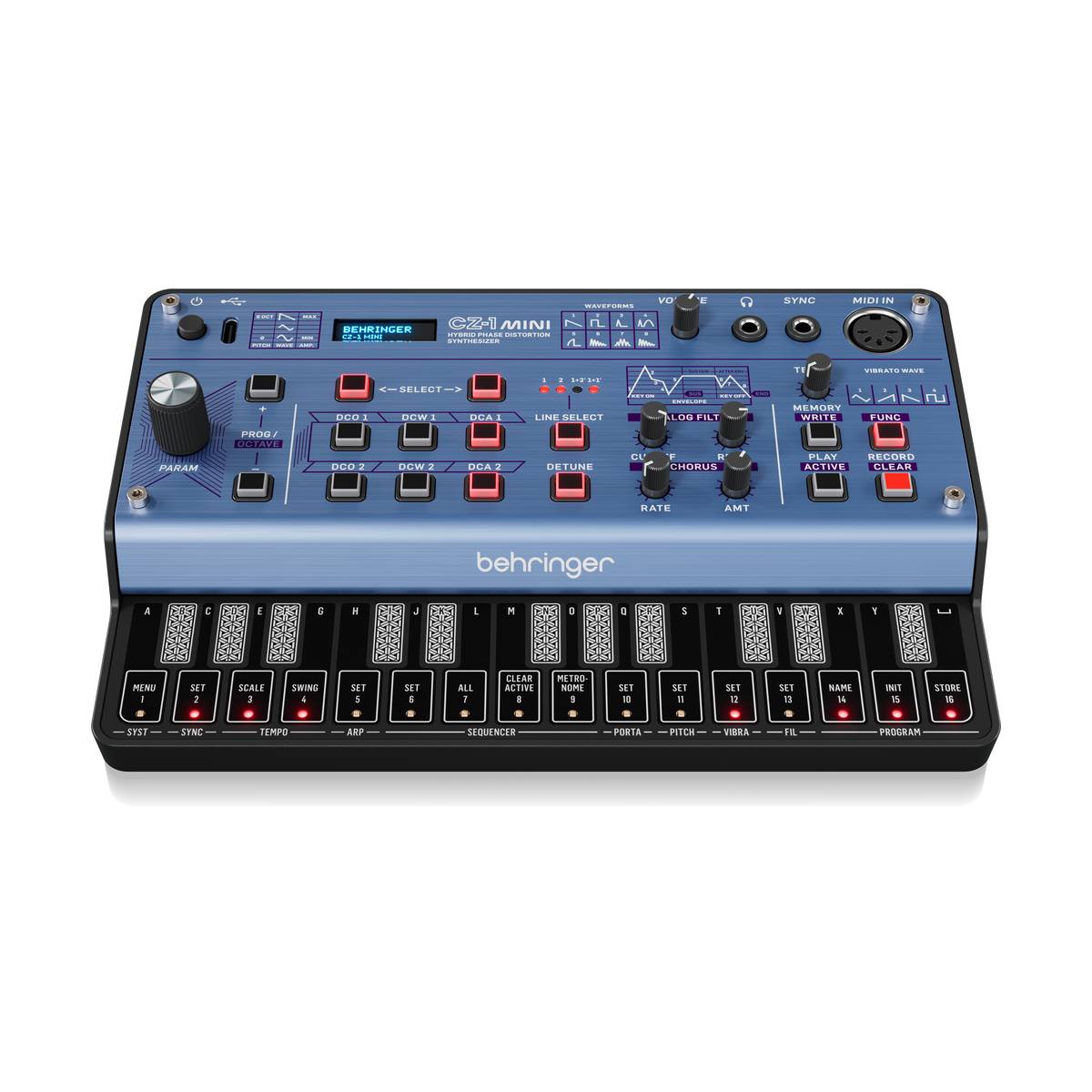 Behringer CZ-1 MINI Synth - Portable 3-Voice Hybrid Phase Distortion Synthesizer