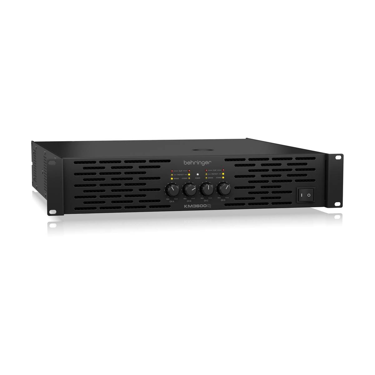 Behringer KM3600Q Professional Power Amplifier 4-Channel 3600w w/ ATR Technology