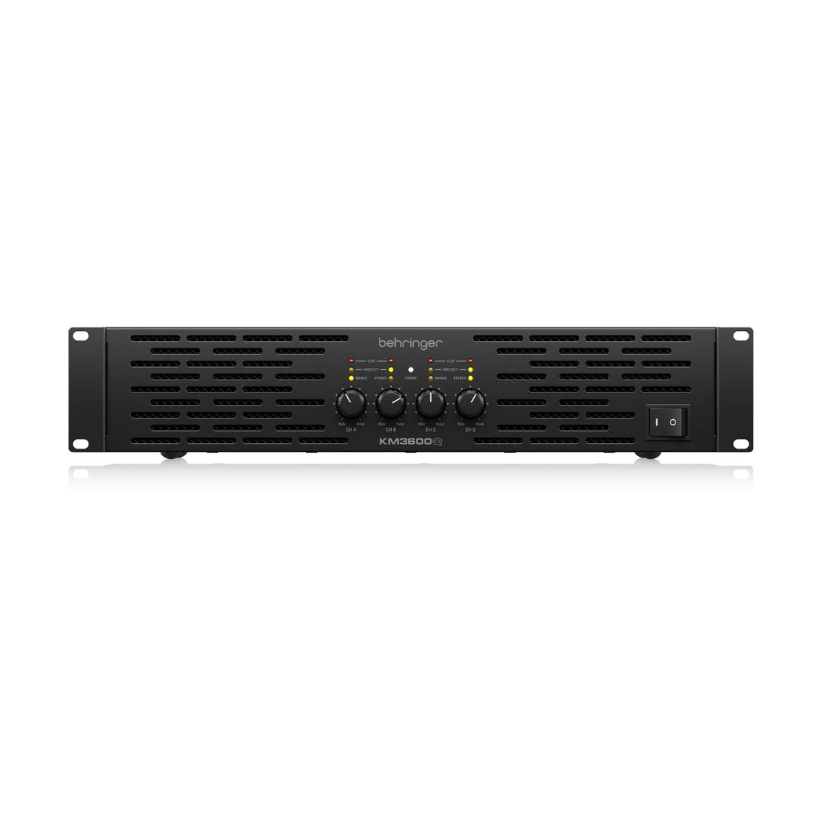 Behringer KM3600Q Professional Power Amplifier 4-Channel 3600w w/ ATR Technology