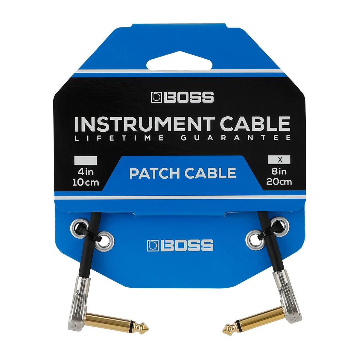 Boss BPC-8 Pancake Patch Cable 20cm (8inch) - Slim 1/4inch Right Angle