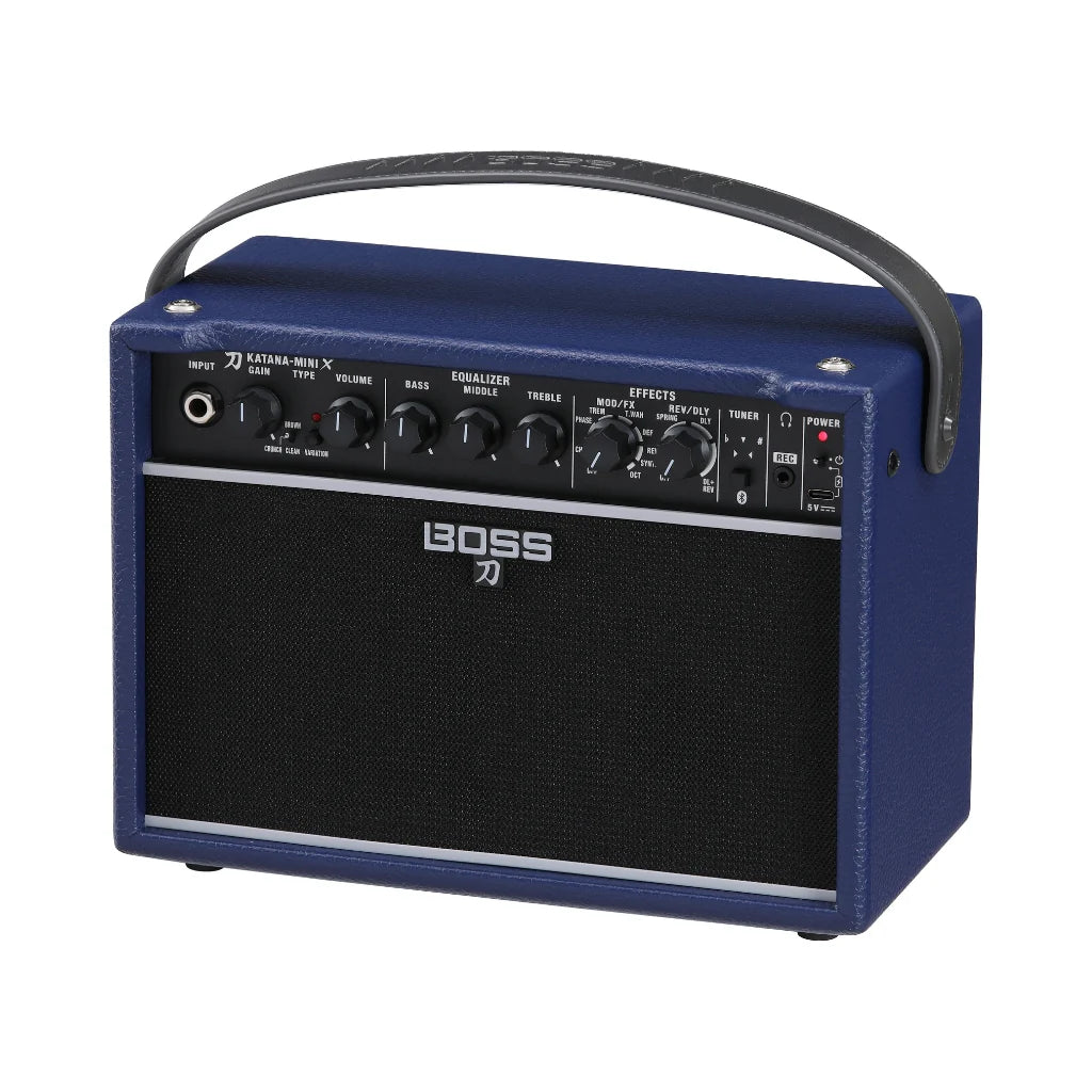 Boss KATANA-MINI X Guitar Amplifier 10w Battery Powered Amp - Blue Limited Edition