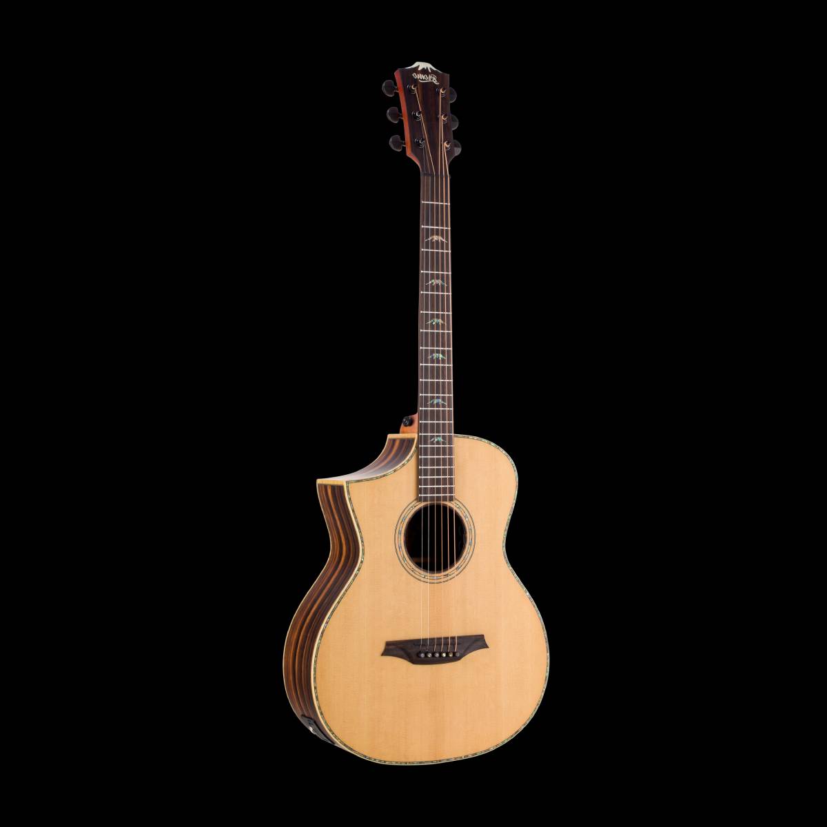 Bromo BAR5CE Rocky Mountain Series Concert Acoustic Guitar Left Handed w/ All Solid Wood & Pickup