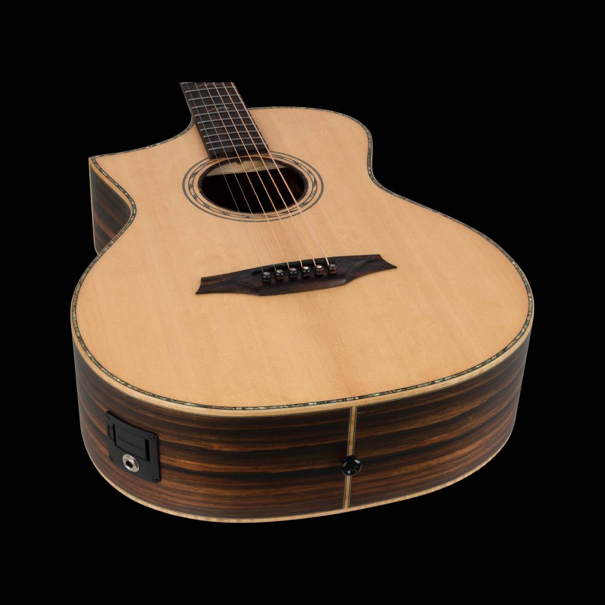 Bromo BAR5CE Rocky Mountain Series Concert Acoustic Guitar Left Handed w/ All Solid Wood & Pickup
