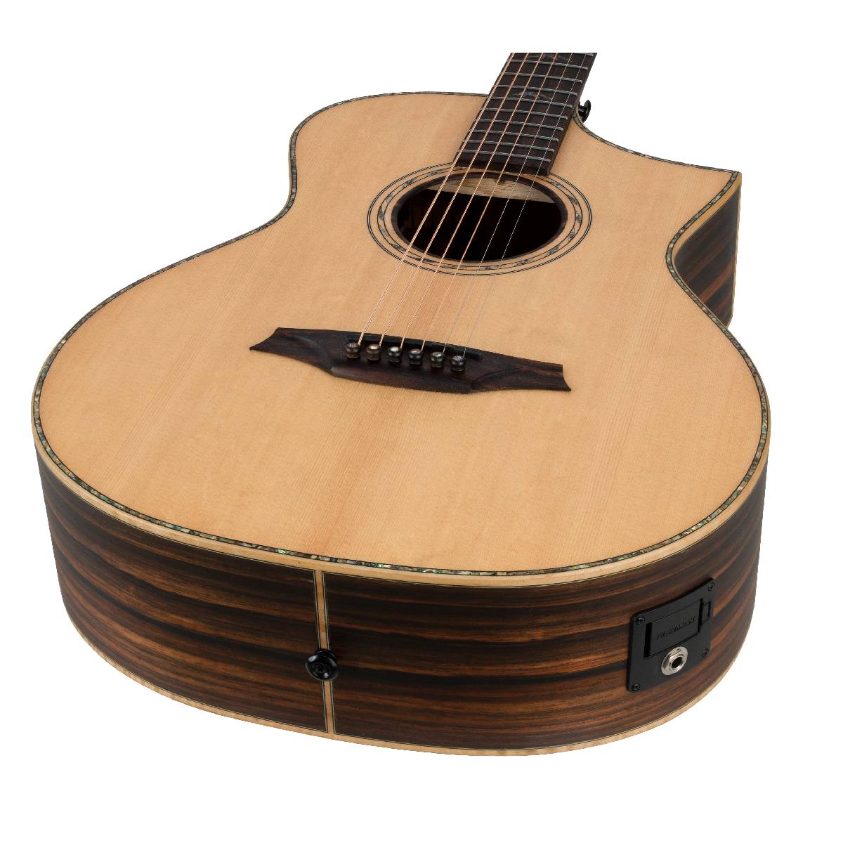 Bromo BAR5CE Rocky Mountain Series Concert Acoustic Guitar w/ All Solid Wood & Pickup