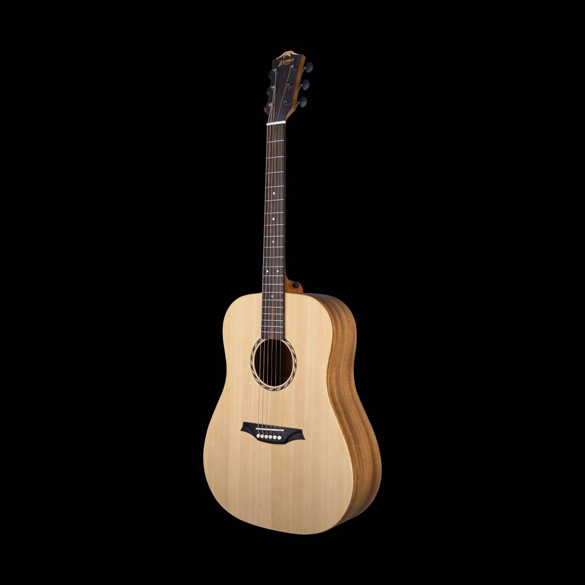 Bromo BAT1N Tahoma Series Dreadnought Acoustic Guitar w/ Solid Spruce Top (Nature Made - Plastic Free)