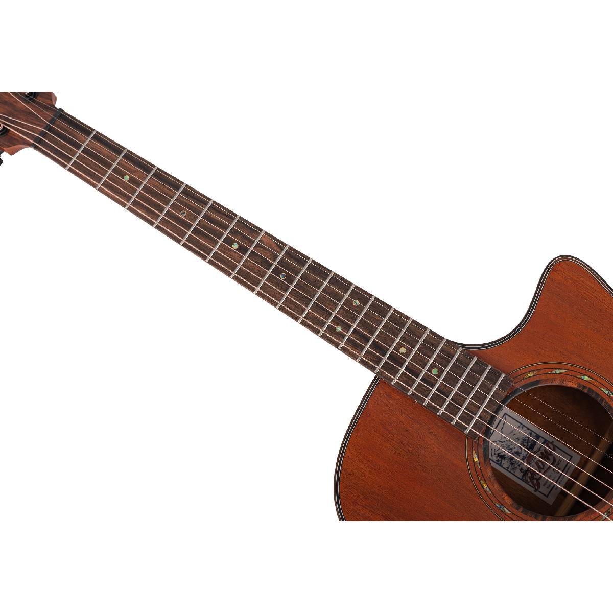 Bromo BAT2MCE Tahoma Series Grand Auditorium Acoustic Guitar w/ Solid Mahogany Top & Pickup & Cutaway