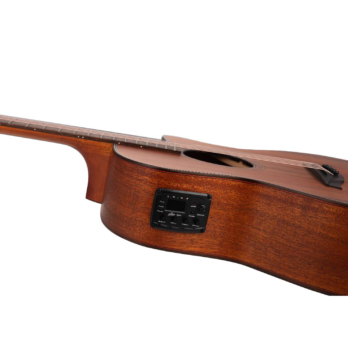Bromo BAT2MCE Tahoma Series Grand Auditorium Acoustic Guitar w/ Solid Mahogany Top & Pickup & Cutaway