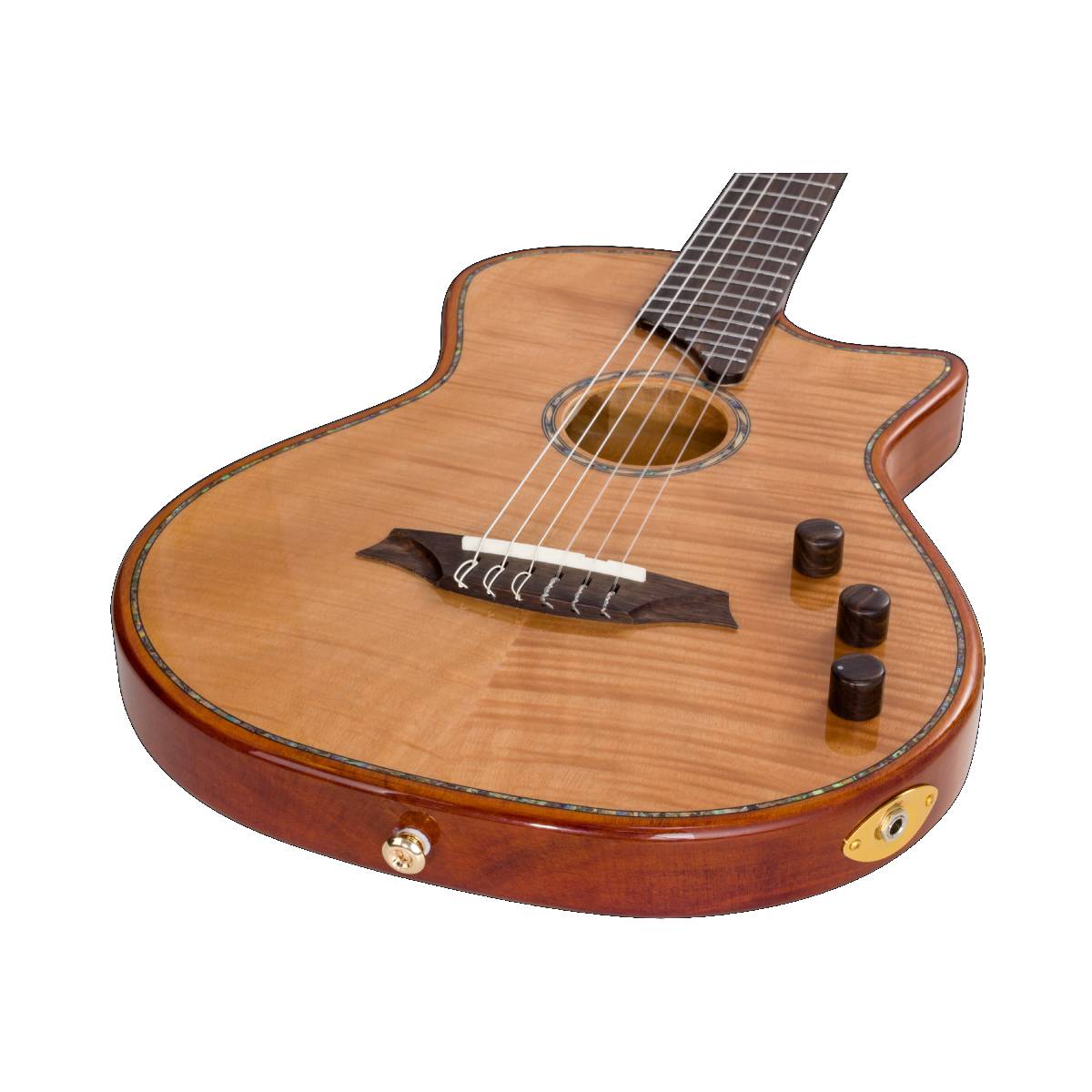 Bromo BEN2C Fusion Craft Series Classical Guitar Nylon All Solid Nature w/ Pickup & Cutaway