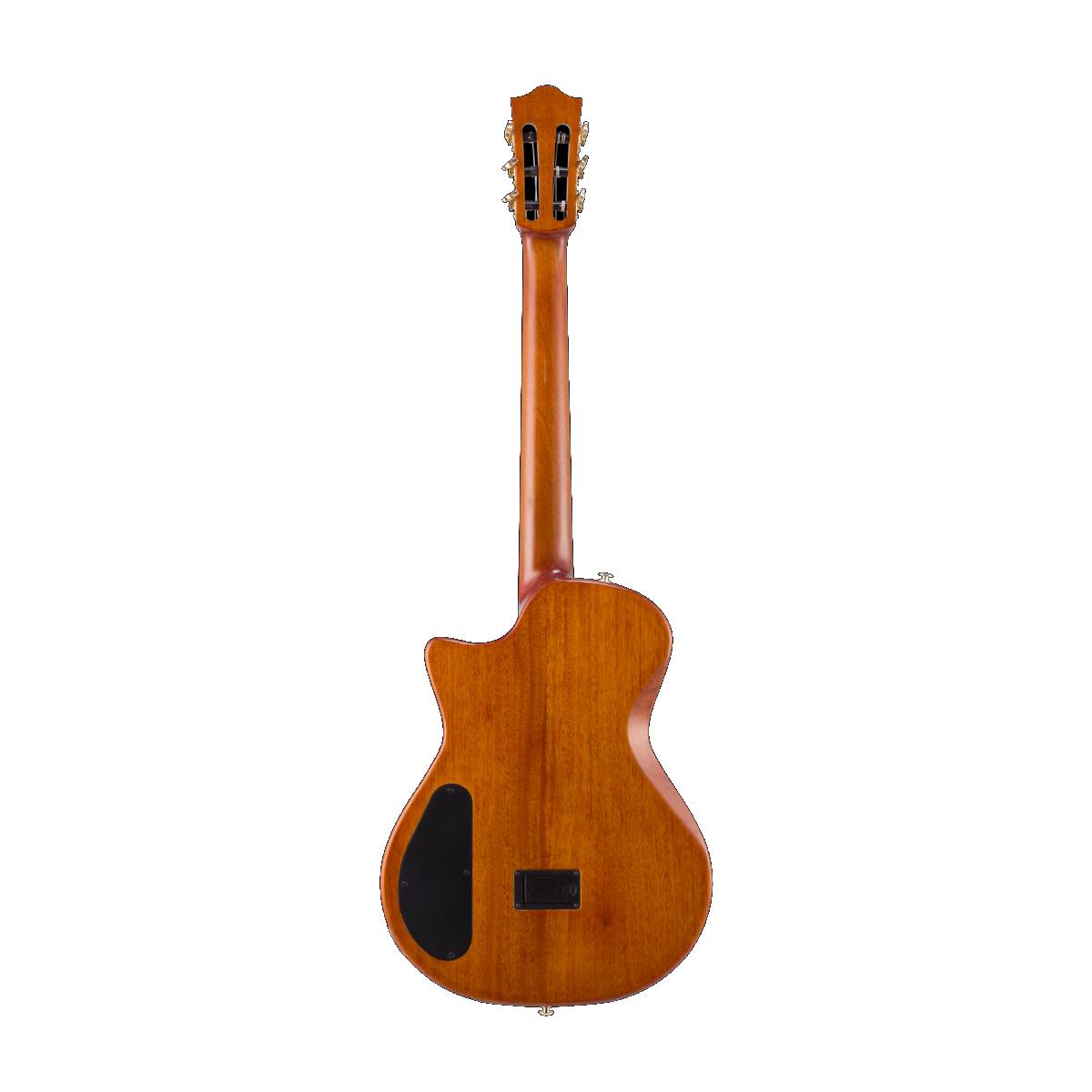 Bromo BEN2C Fusion Craft Series Classical Guitar Nylon All Solid Trans Black w/ Pickup & Cutaway
