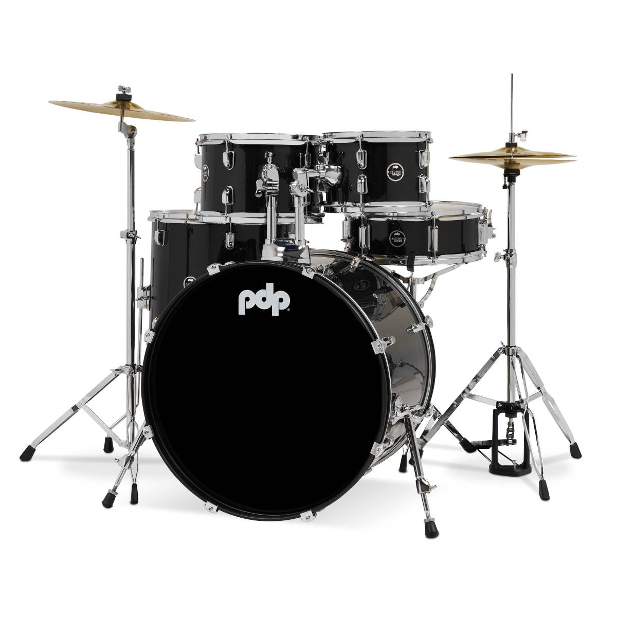 PDP DRUMS CENTREstage Drum Set 5-Piece Kit IridesPDP DRUMS CENt Black w/ 22inch Kick - Includes Hardware, Cymbals & Throne