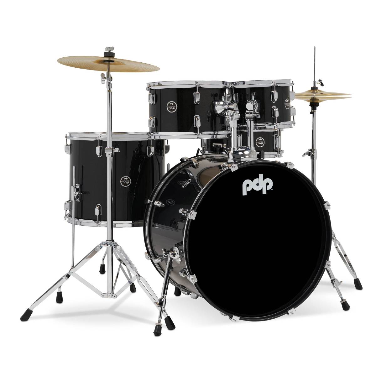 PDP DRUMS CENTREstage Drum Set 5-Piece Kit IridesPDP DRUMS CENt Black w/ 22inch Kick - Includes Hardware, Cymbals & Throne