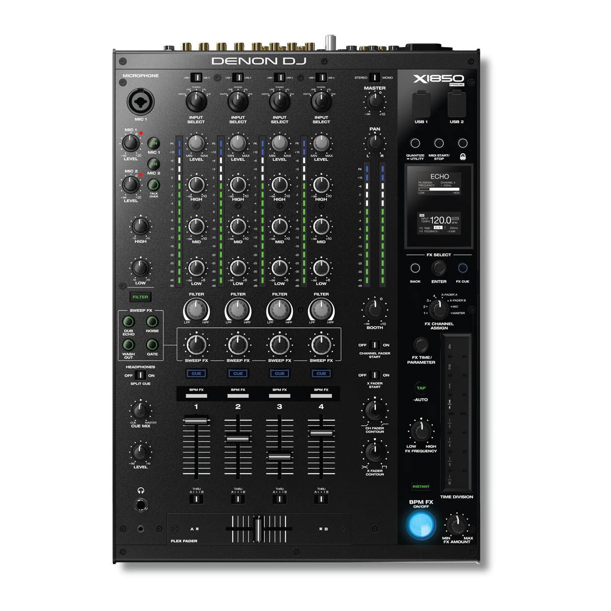 Denon DJ X1850 Professional 4-Channel DJ Club Mixer