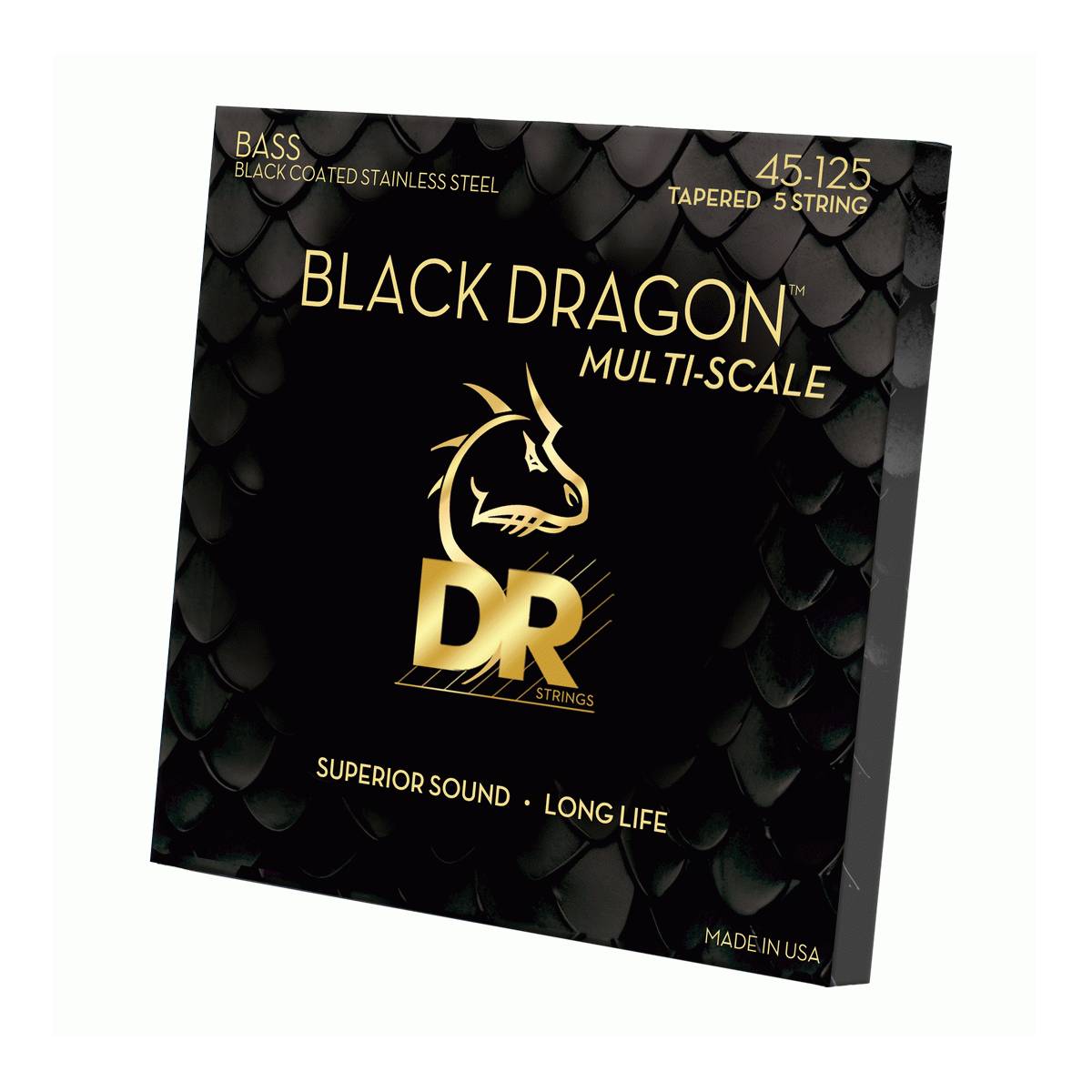 DR Black Dragon Multi-Scale Bass Guitar 5-String Strings Medium 45-125