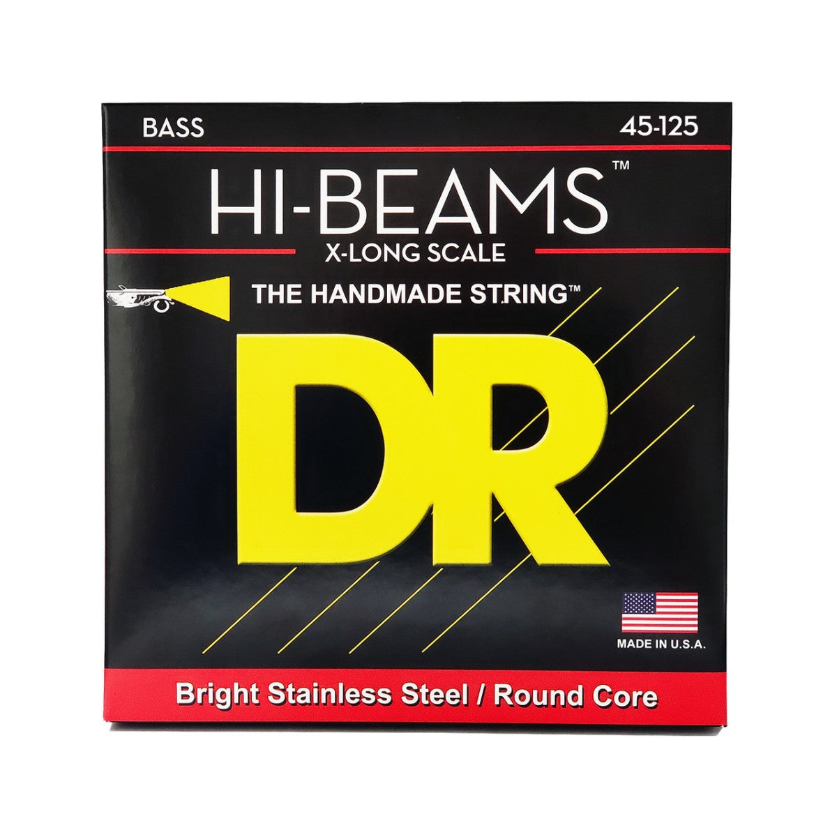DR HI-BEAM LMR5-45 Stainless Steel Bass Guitar Strings: 5-String Medium 45-125 X-long Scale
