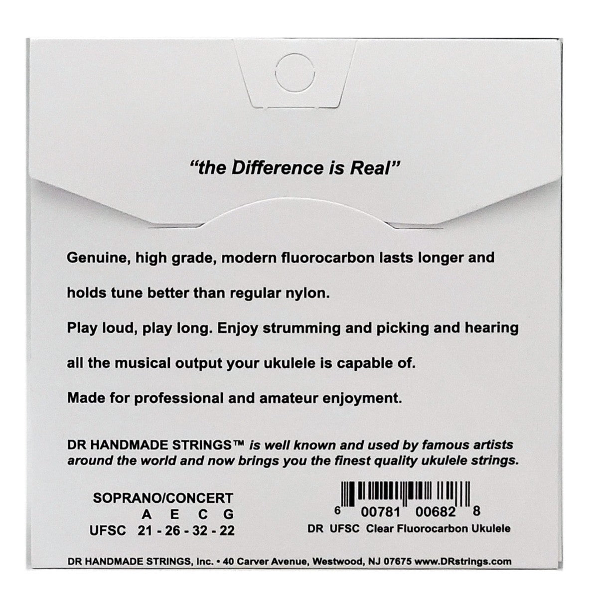DR Moonbeam UFSC Clear Fluorocarbon Soprano/Concert Ukulele Strings