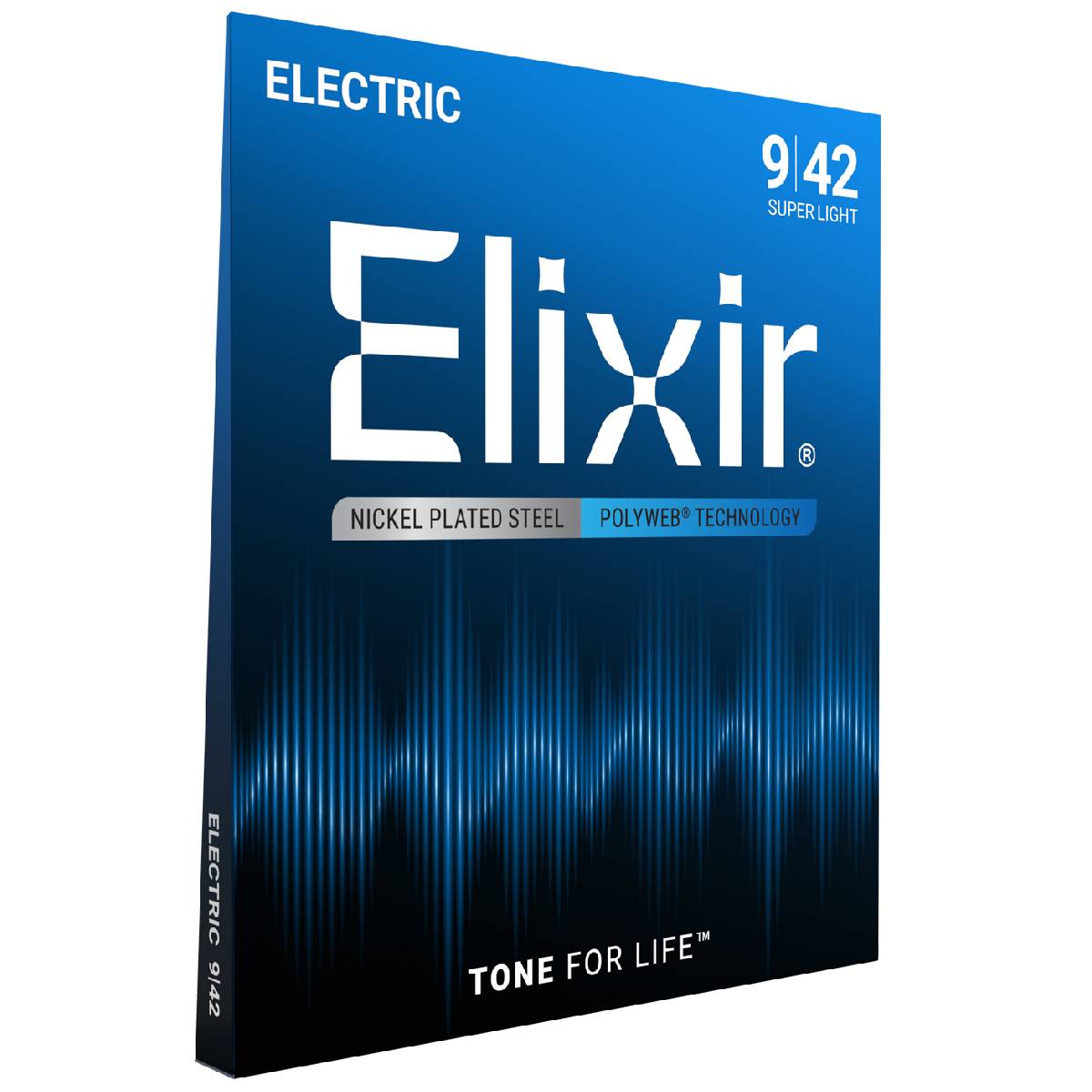 Elixir 12000 Electric Guitar Strings Polyweb Coated - Super Light 9-42