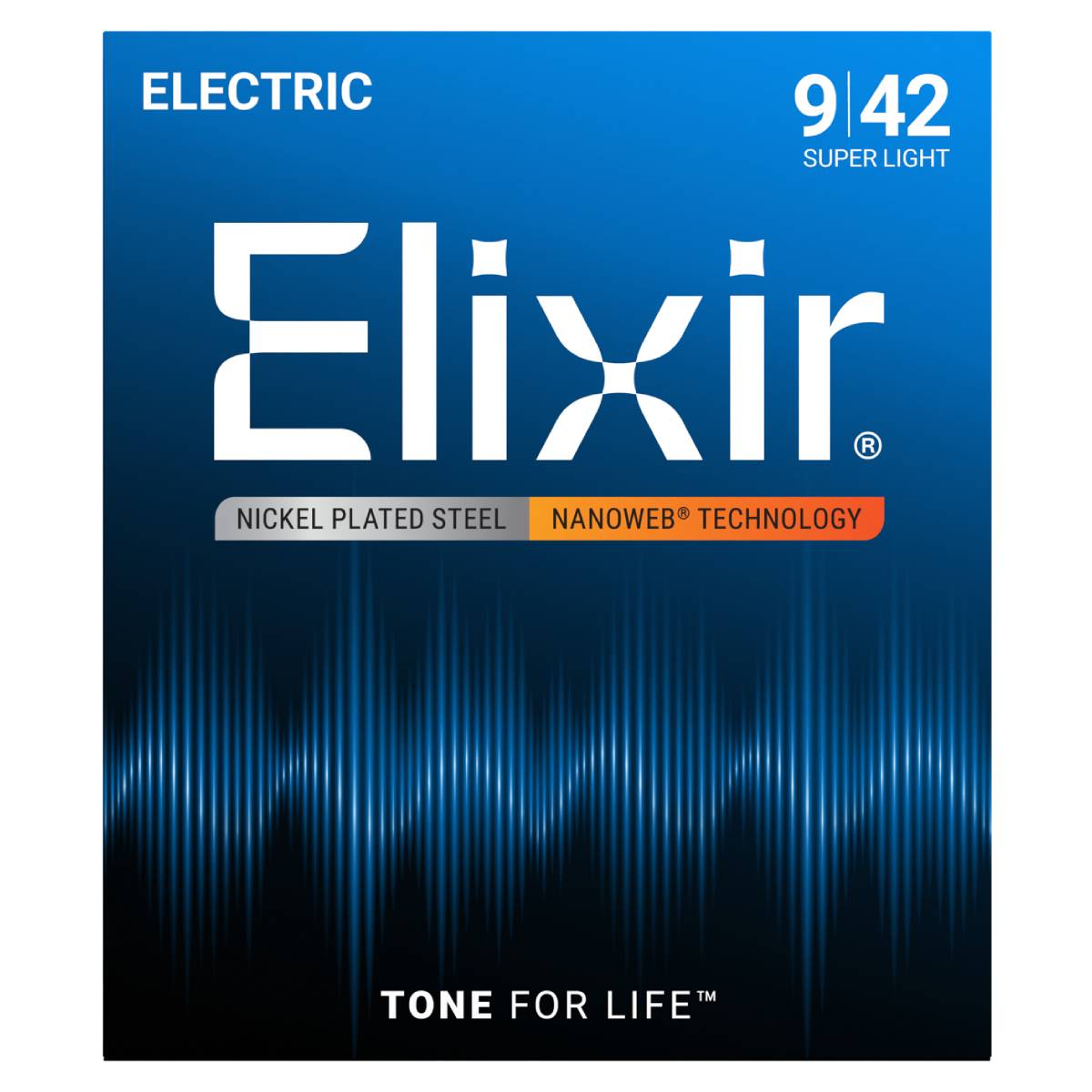 Elixir 12002 Electric Guitar Strings Nanoweb Coated - Super Light 9-42