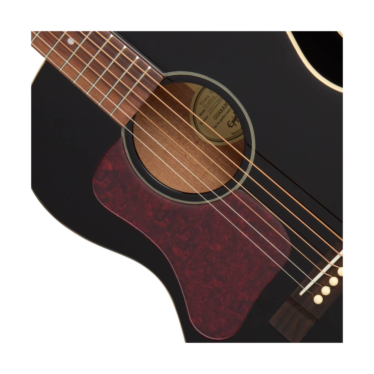 Epiphone Blues King Acoustic Guitar Left Handed Ebony w/ Pickup - EASBKEBNH1L