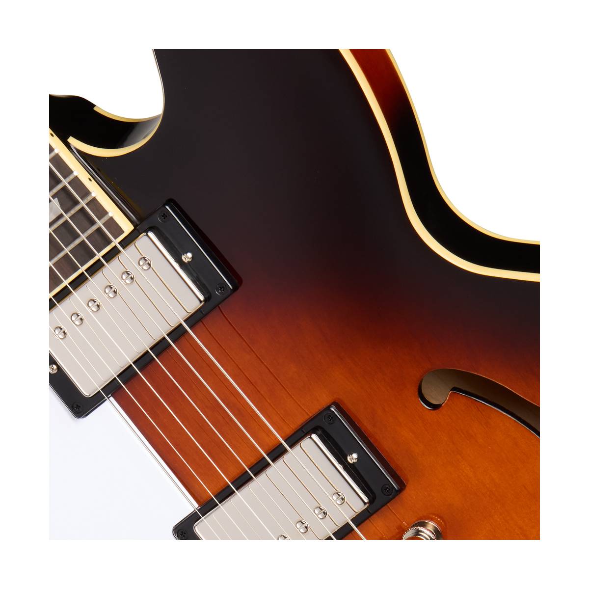 Epiphone Bonehead Signature Riviera Electric Guitar Left Handed Dark Tobacco Sunburst - EOBHRDTBNH1L