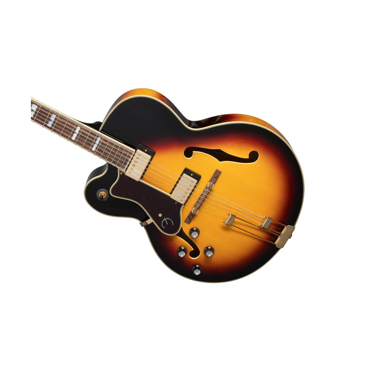 Epiphone Broadway Electric Guitar Semi-Hollow Left Handed Vintage Sunburst w/ GigBag - EOBDWVSGHRL