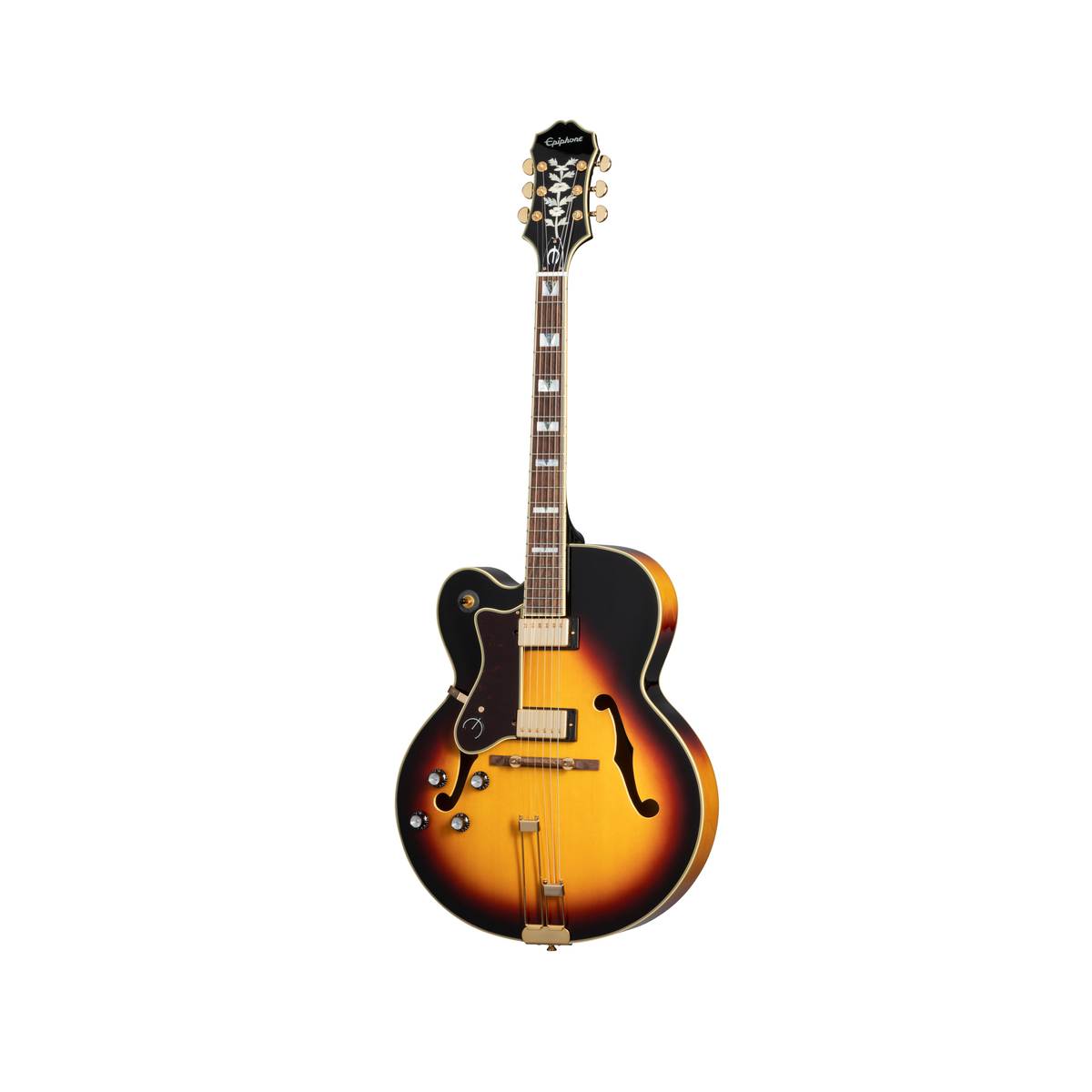 Epiphone Broadway Electric Guitar Semi-Hollow Left Handed Vintage Sunburst w/ GigBag - EOBDWVSGHRL