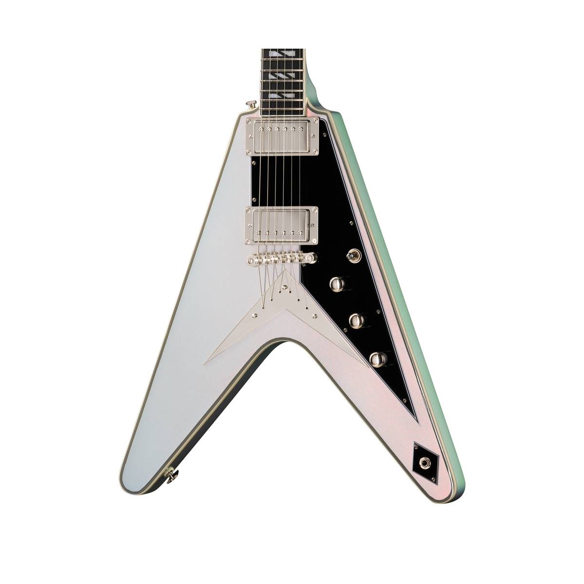 Epiphone Futura Flying V Custom Electric Guitar Quicksilver Shift - EIFFVCQSSNH