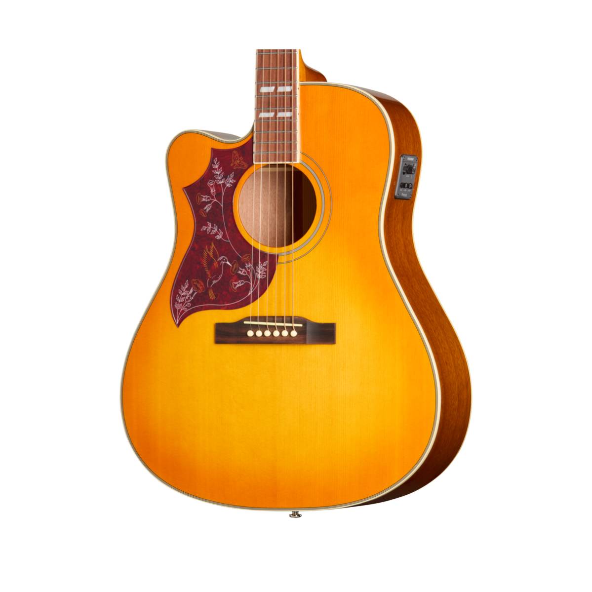 Epiphone Hummingbird Studio EC Acoustic Guitar Left Handed Heritage Cherry Sunburst w/ Pickup - EASHCHCNH1L