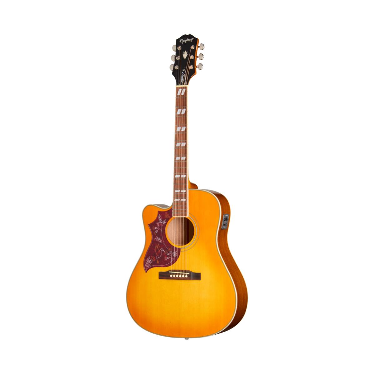 Epiphone Hummingbird Studio EC Acoustic Guitar Left Handed Heritage Cherry Sunburst w/ Pickup - EASHCHCNH1L