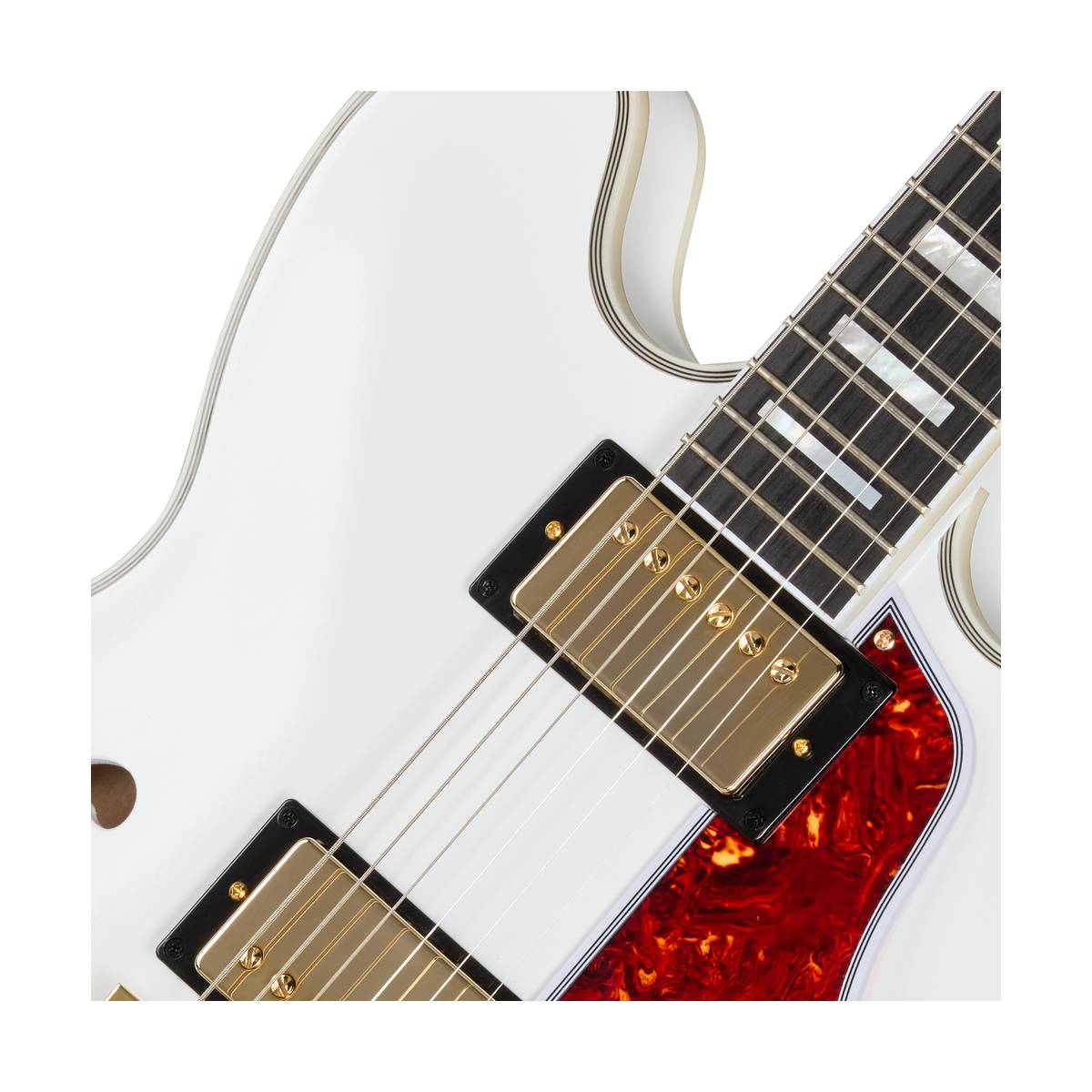 Epiphone Inspired by Gibson Custom Alex Lifeson 1976 ES-355 Electric Guitar Alpine White - ECAL355AWGM