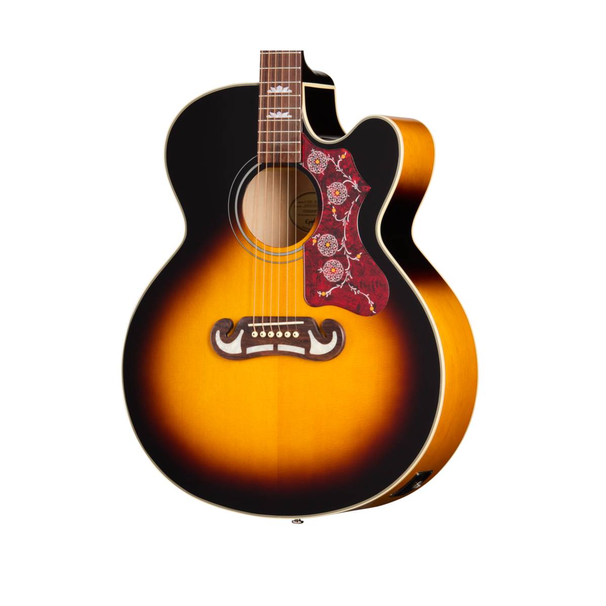 Epiphone J-200 Studio EC Acoustic Guitar Vintage Sunburst w/ Pickup - EASJ2CVSNH1