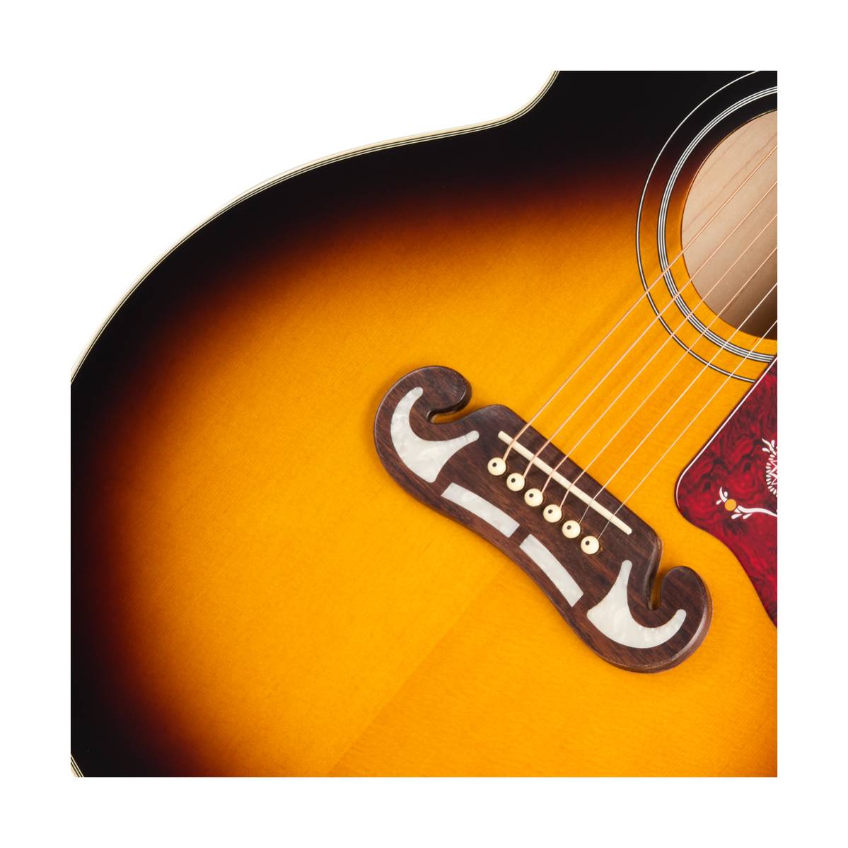 Epiphone J-200 Studio EC Acoustic Guitar Vintage Sunburst w/ Pickup - EASJ2CVSNH1