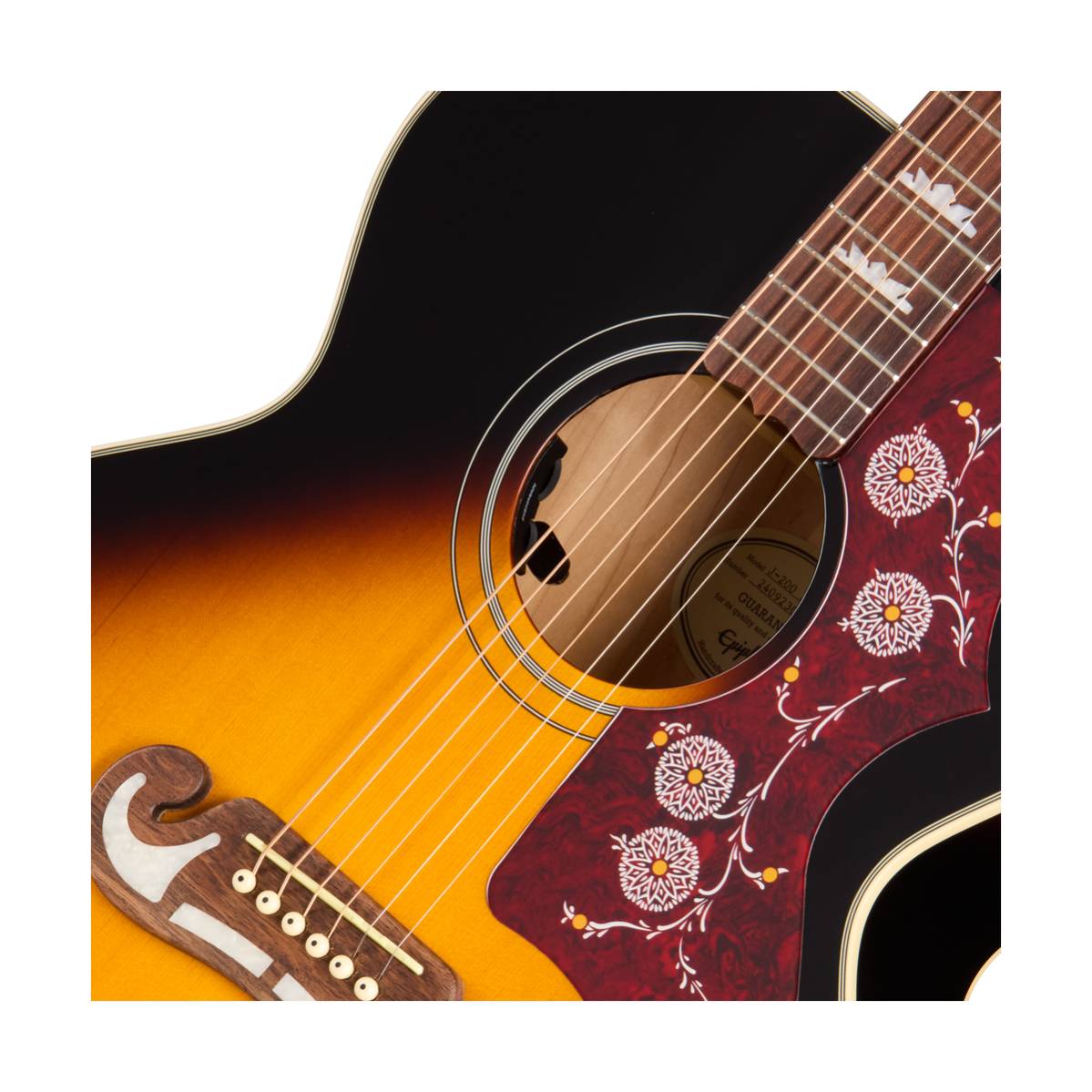 Epiphone J-200 Studio Acoustic Guitar Vintage Sunburst w/ Pickup - EASJ2VSNH1