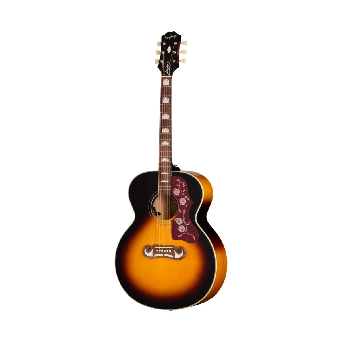 Epiphone J-200 Studio Acoustic Guitar Vintage Sunburst w/ Pickup - EASJ2VSNH1
