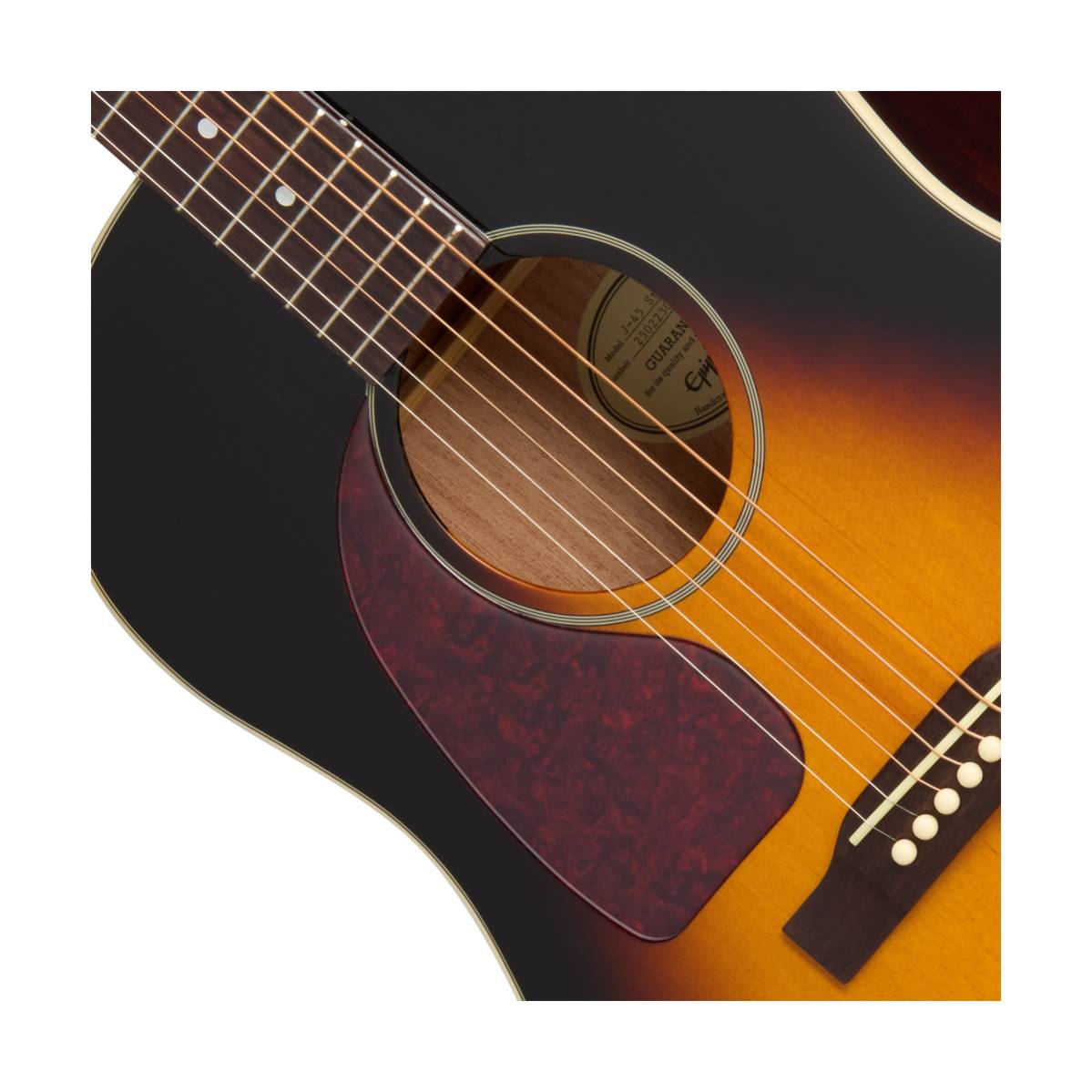 Epiphone J-45 Studio Acoustic Guitar Left Handed Vintage Sunburst w/ Pickup - EAS45VSNH1L