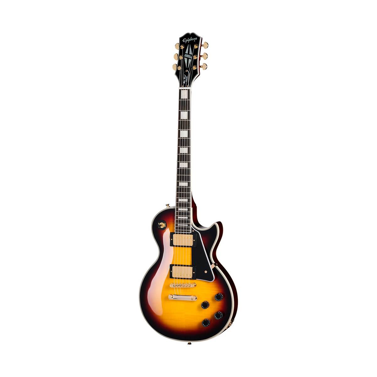 Epiphone Les Paul Custom Figured Electric Guitar Triburst w/ Bag - EILPCTBGH3