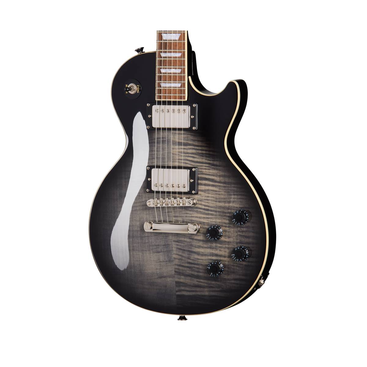 Epiphone Les Paul Tribute Electric Guitar Transparent Ebony Burst - E1LPTPEBBNH1