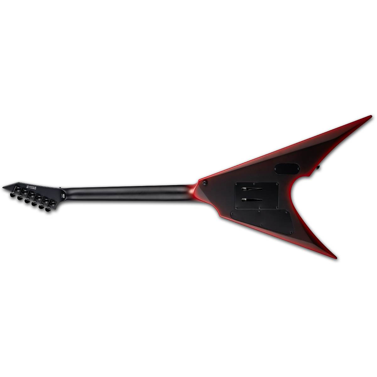 ESP LTD Arrow Black Metal Electric Guitar Black Red Burst Satin w/ Floyd Rose & Duncan