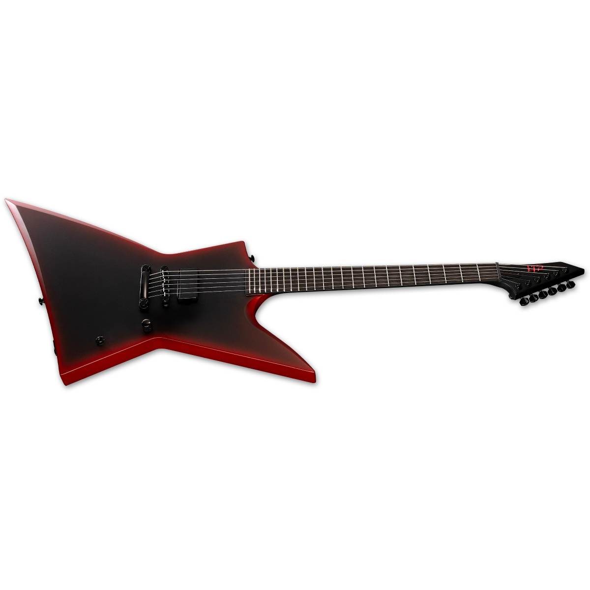 ESP LTD EXL Black Metal Electric Guitar Black Red Burst Satin w/ Duncan