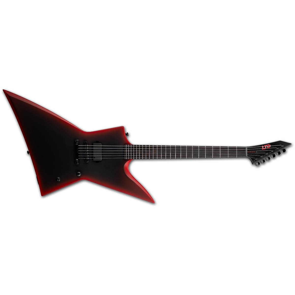 ESP LTD EXL Black Metal Electric Guitar Black Red Burst Satin w/ Duncan