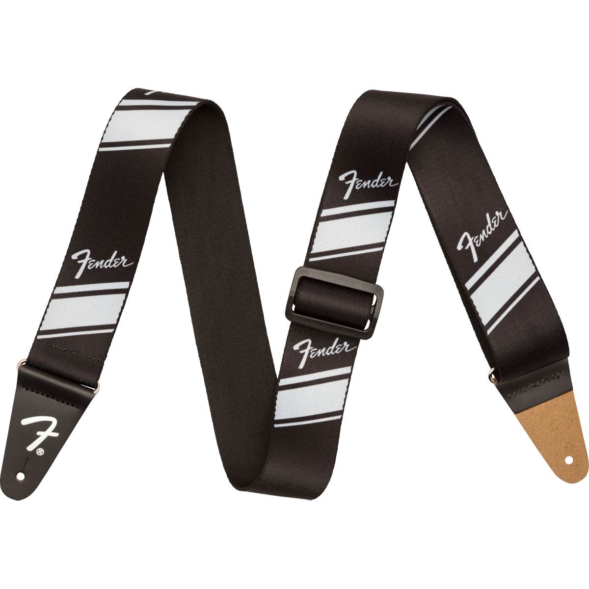 Fender Competition Stripe Guitar Strap Silver - 0990647024