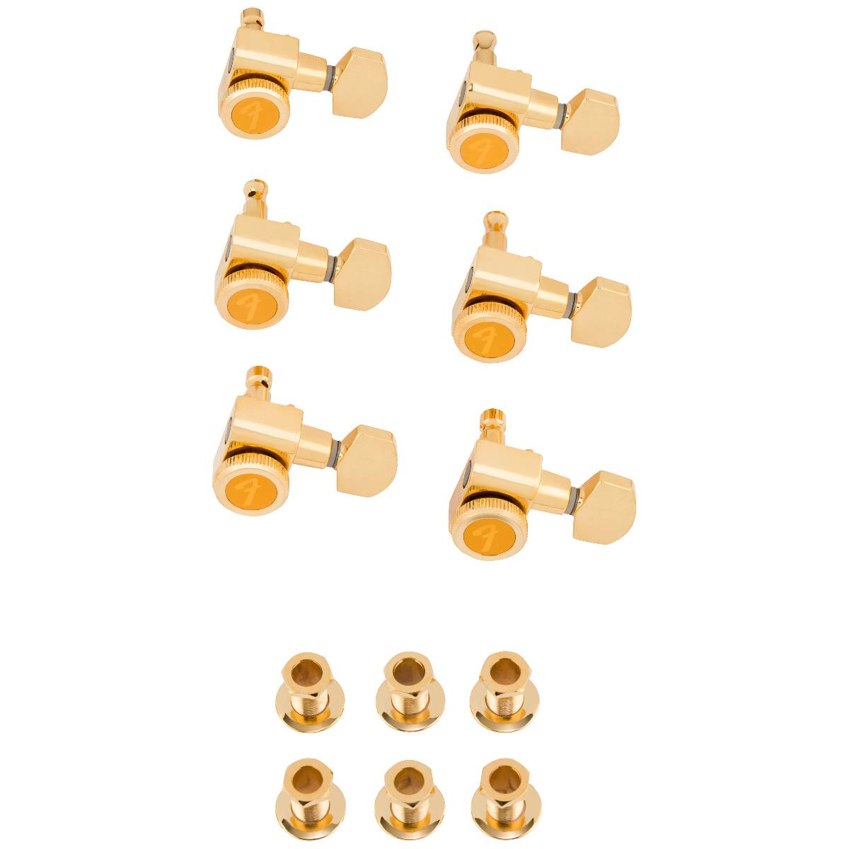 Fender Locking Tuners Gold - Stratocaster/Telecaster Tuning Machines (6 Pack) - 0990818200