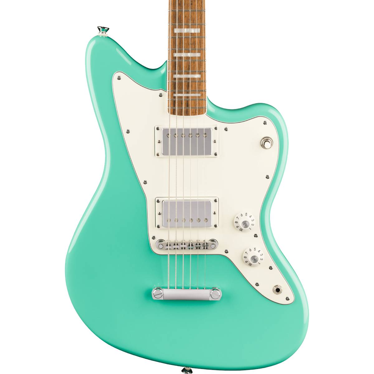Fender Squier Paranormal Baritone Jazzmaster HH Electric Guitar Sea Foam Green w/ Parchment Pickguard - 0377076549