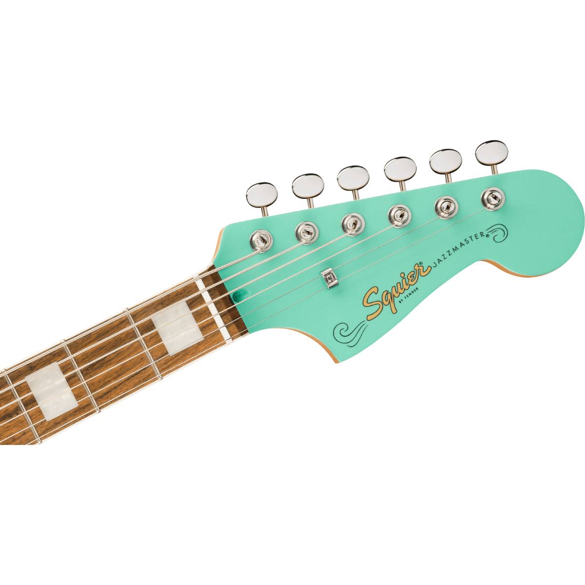 Fender Squier Paranormal Baritone Jazzmaster HH Electric Guitar Sea Foam Green w/ Parchment Pickguard - 0377076549