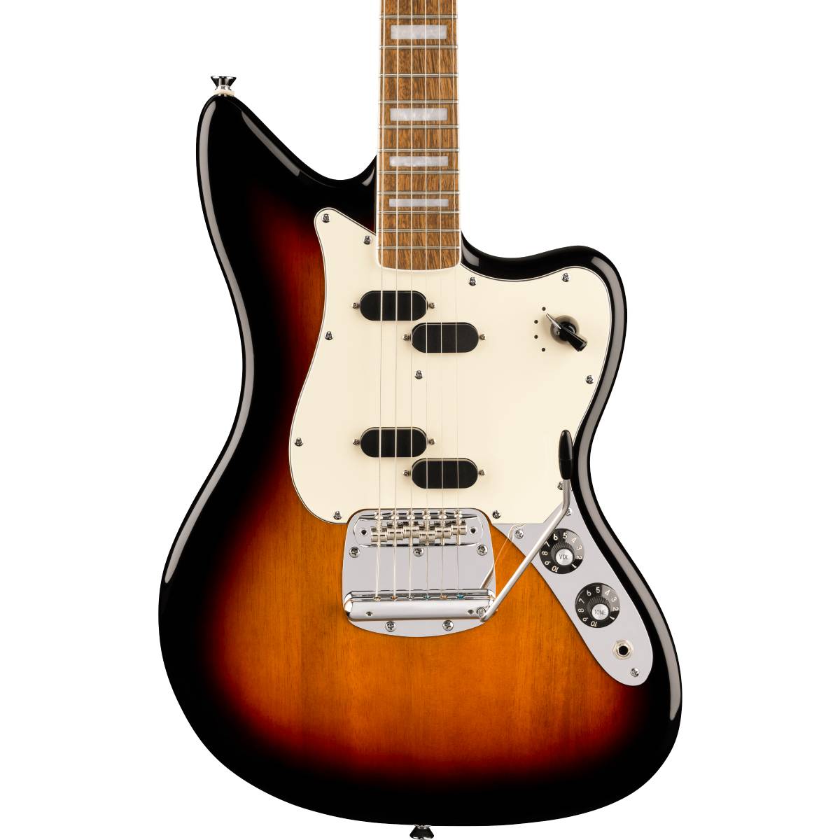 Fender Squier Paranormal Electric VI Bass Guitar 6-String 3-Color Sunburst w/ Parchment Pickguard - 0377070500
