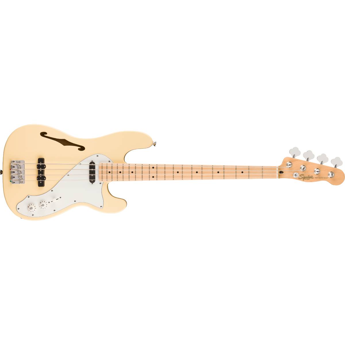 Fender Squier Paranormal Precision Bass Thinline SJ Electric Guitar Vintage White w/ Parchment Pickguard - 0377111541